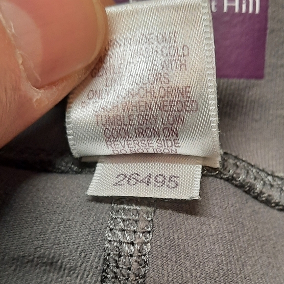 Zinni by Garnet Hill Womens Gray Pants Size Large - Picture 5 of 7